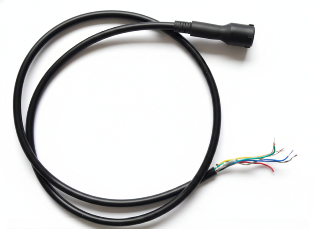 cable con conector fischer hembra a hilos pelados